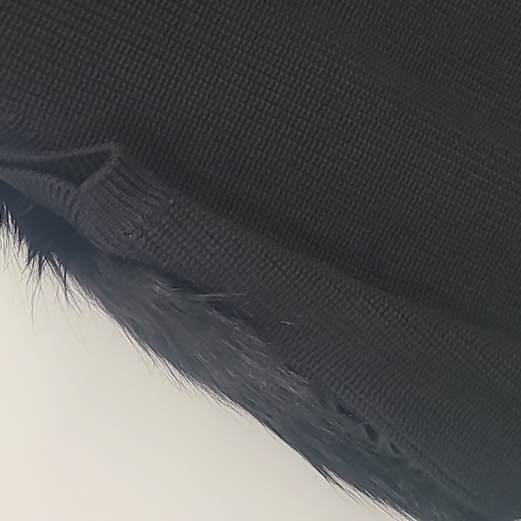 NEW MICHAEL Michael Kors black faux fur vest large - Picture 10 of 12